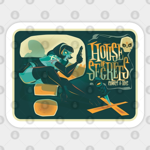 House of Secrets, Design 3 Sticker by MythicLegendsDigital